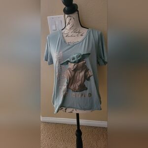 Disney Star Wars YODA MANDALORIAN The Child Blue/green T-Shirt
